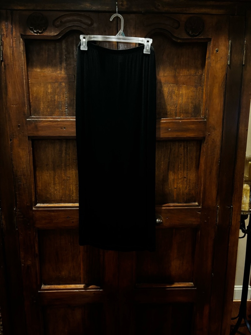 Chico's Black Maxi Skirt (Chicos size 2 or 12-14) sleek no signs of wear